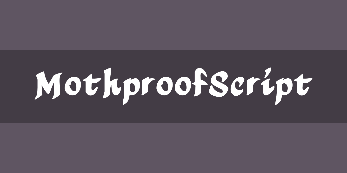 Font MothproofScript